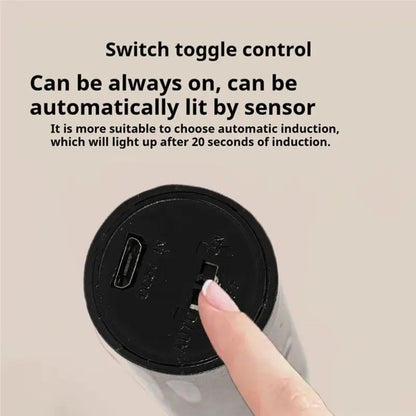 LED Corridor Wall Light Rechargeable Intelligent Human Body Induction Night Light Toilet Wall Induction Household White-AT30